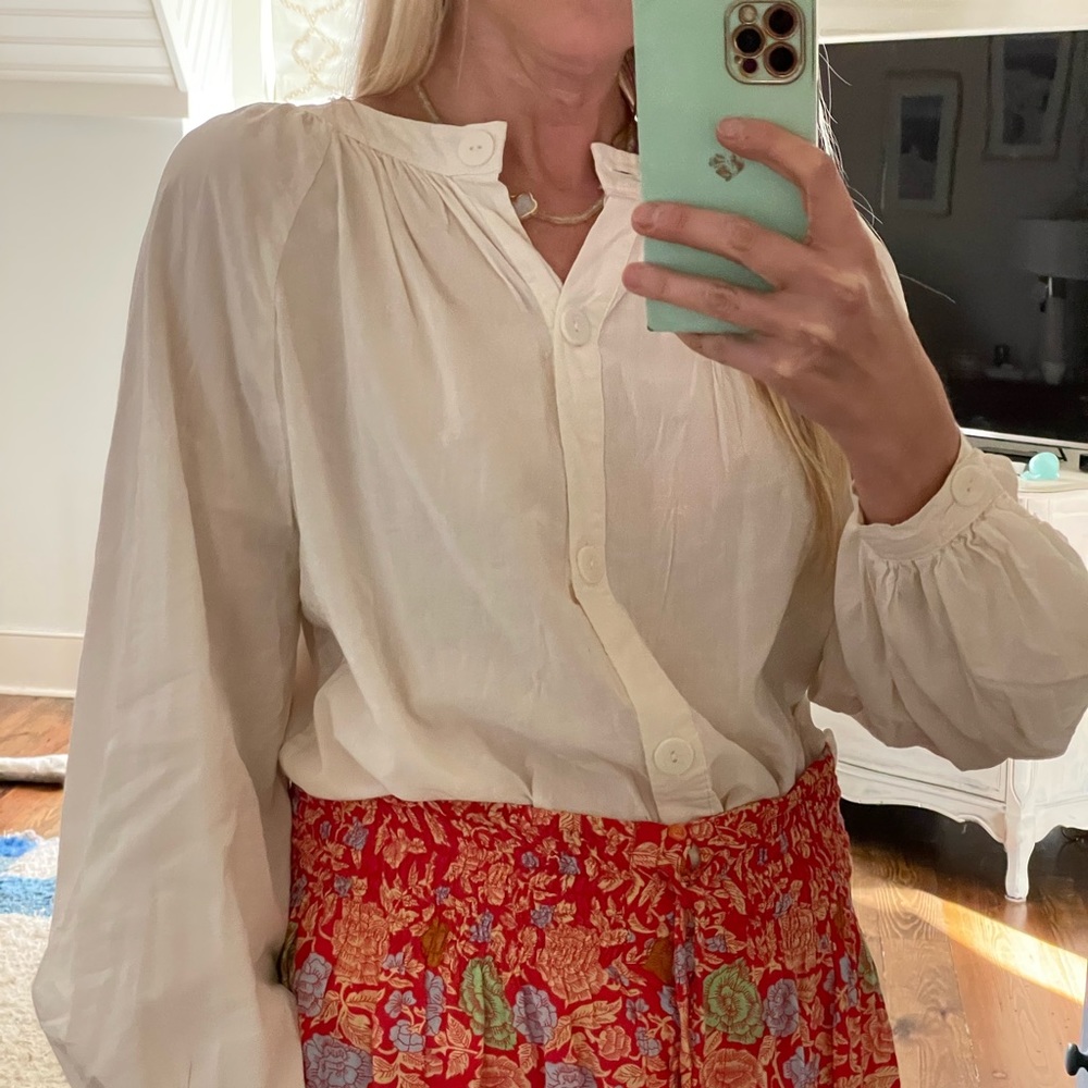 H & M off-white blouse size small / 2